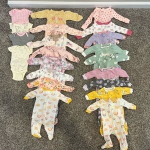 Preemie Girl Footie Pajamas